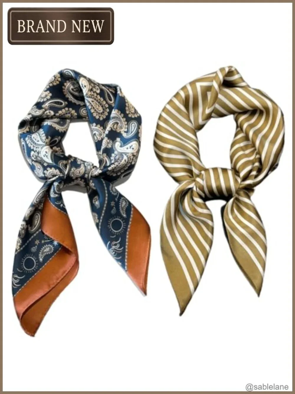 Silk Feeling Satin Scarf for Women 27.5 inch Bandana Headscarf Wrap